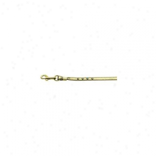 Mirage Pet Produxts 80-11 Jwl Gd-ab Metallic Leash Gold  With  Ab Stones . 38 With Jewels