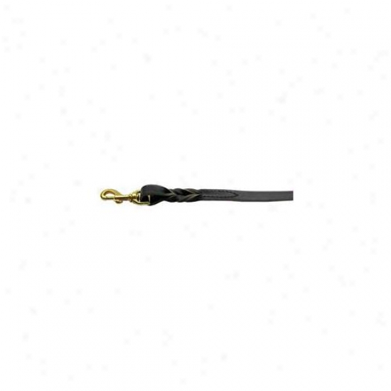 Mirage Pet Products 82-14 3404bk Twist Leather Leash Black 4 Ft Long, . 75 Inch  Wide