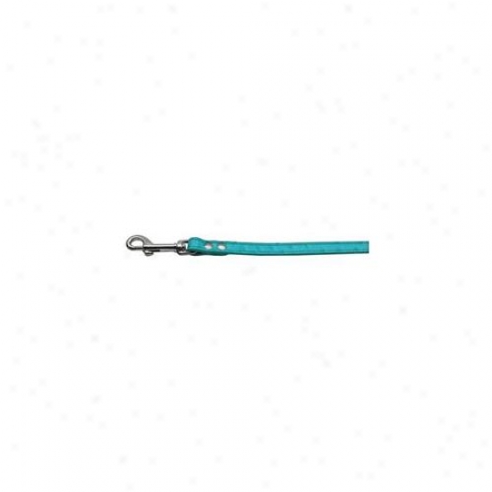 Mirage Pet Products 83-1012tq Faux Ostrich Leash Turquoise . 50 Inch  Wide