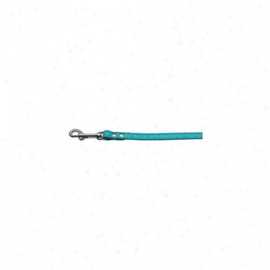 Mirage Pet Products 83-1034tq Faux Ostrich Leash Turquoise . 75 Inch  Wide