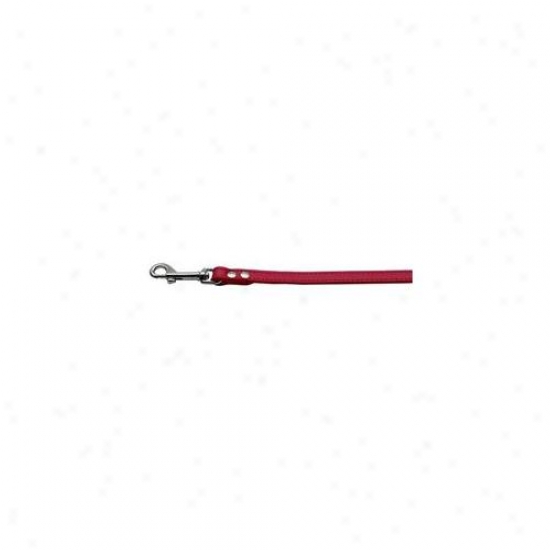 Mirage Pet Products 83-12 12rd According to  Leather Leash Red . 50 Inch  Wide