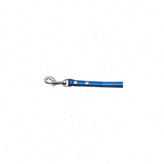Mirage Pet Products 87-01 12bl Metallic Crystal Bone Collars Blue . 50 Inch  Matching Plain Leash