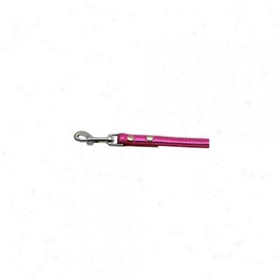 Mirage Pet Products 87-01 12pk Metallic Crystal Bone Collars Pink . 50 Inch  Matching Plain Leash