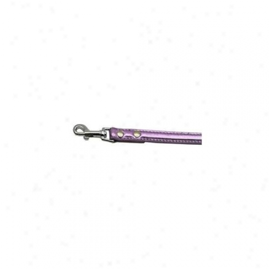Mirage Pet Products 87-01 12pr Metallic Crystal Bone Collars Purple . 50 Inch  Matching Plain Leash