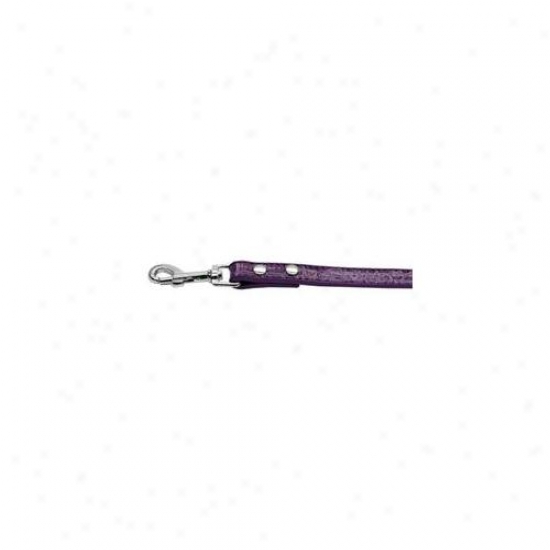 Mirage Pet Products 87-02 12pr Faux Croc Crystal Bone Colars Purple Half Inch Wode Leash