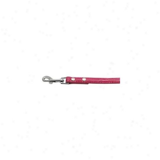 Mirage Favorite Products 87-02 34pk Fwux Croc Crystal Bone Collars Pink Three Quarter Inch Wide Leash