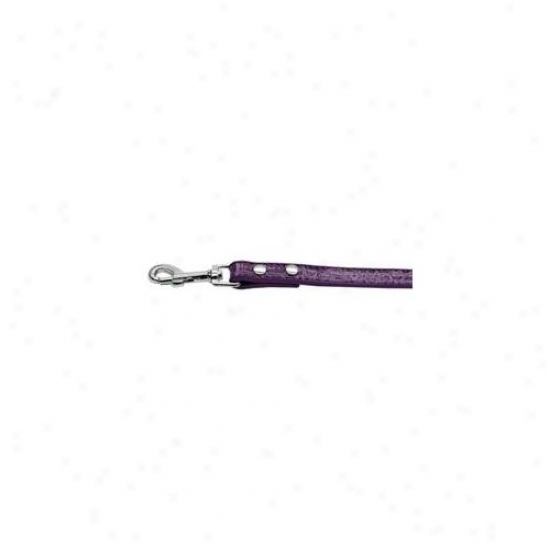 Mirage Favorite Products 87-02 34pr Faux Croc Crystal Bone Collars Purple Three Quarter Inch Wide Leash