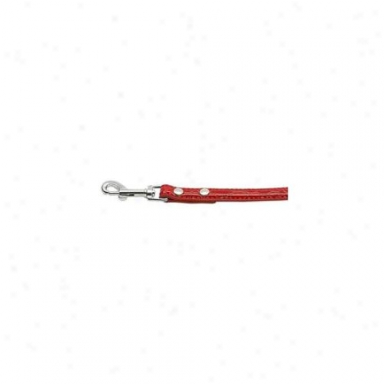 Mirage Pet Products 87-02 34rd Faux Croc Crystal Bone Collars Red Three Lodge Inch Wide Leash