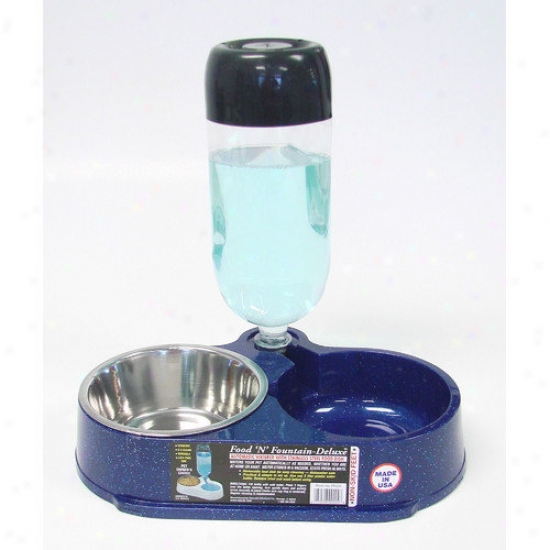 Molor Products Food N' Fountain Pet Food / Water Dish