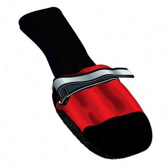 Muttluks Fleece-lined Dog Boots In Red