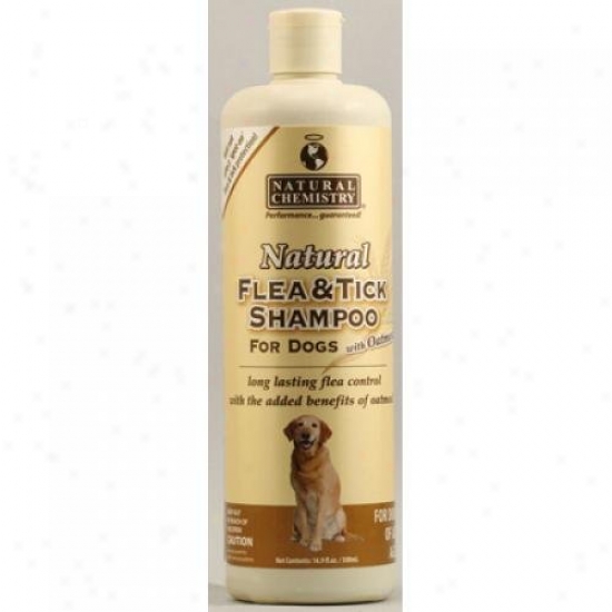 Natural Chemistry Natural Flea And Tcik Shampoo For Dogs With Oatmeal 16.9 Fl Oz