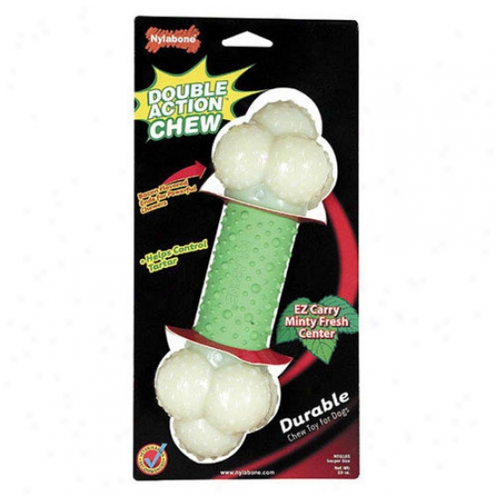 Nylabone Double Action Chew Bone Dog Toy