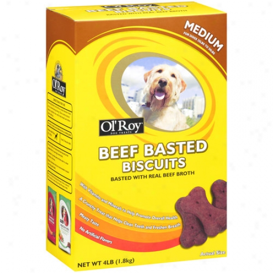 Ol' Roy Beef Basted Biscuits Dog Treats, 4 Lb