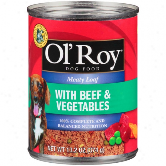 Ol' Roy Canned Dog Food, Meaty Loaf With Beef & Vegetables, 13.2 Oz