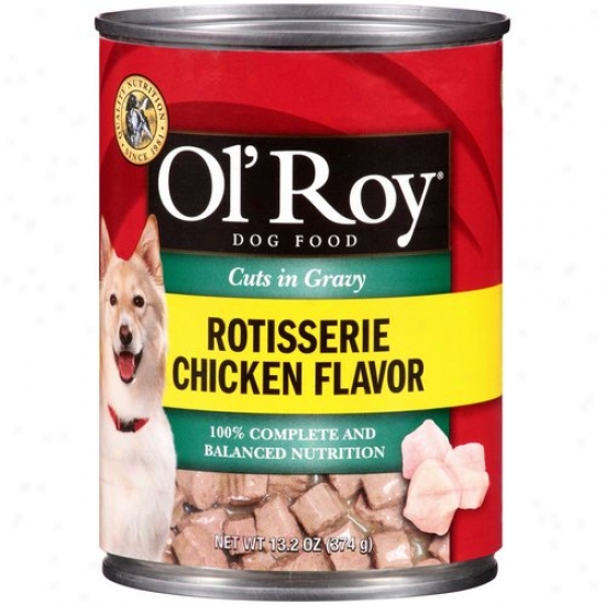 Ol Roy Cuts In Gravy Rotisserie Chicken Flavor, 13.2 Oz