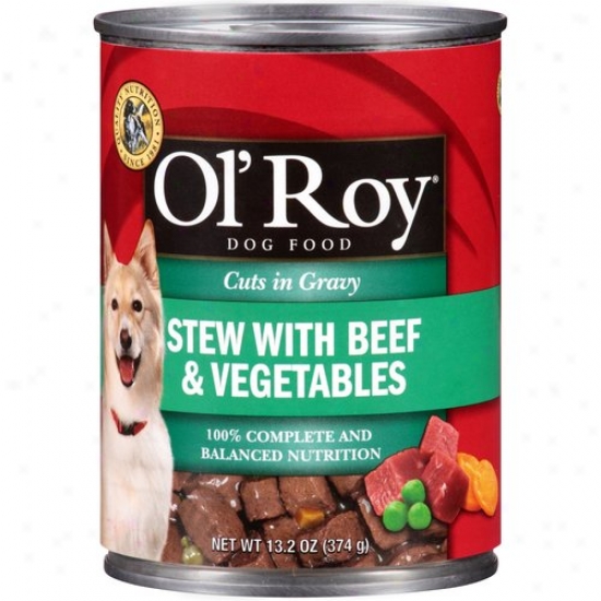 Ol' Roy Cuts In Gravy Stew With Beef And Vegetables Canned Dog Food