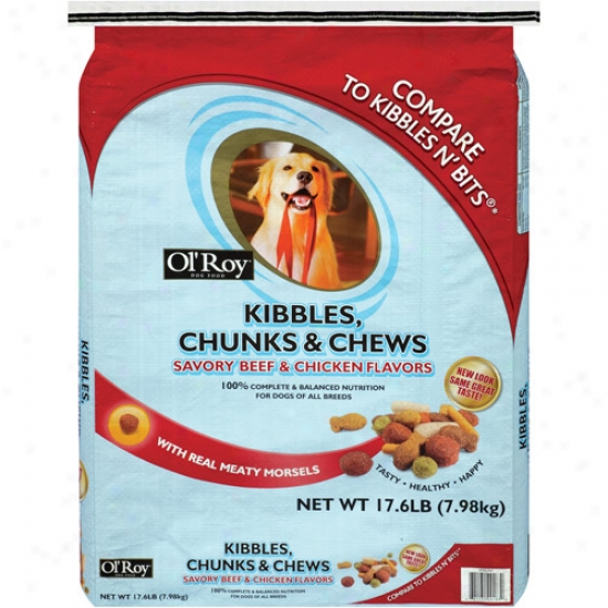 Ol' Roy Kibbles, Chunks & Chew Savory Beef & Chicken Flavors Dog Food, 17.6 Lb