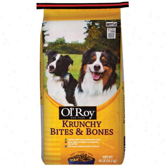 Ol' Roy: Krunchy Bites & Bones Dog Food, 40 Lb