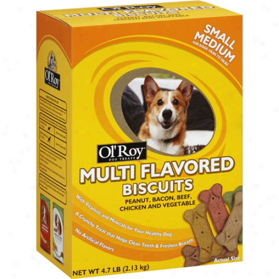 Ol' Roy Multi Flavored Biscuit Dog Treats For Small & Middle Dogs, 4.7 Lb