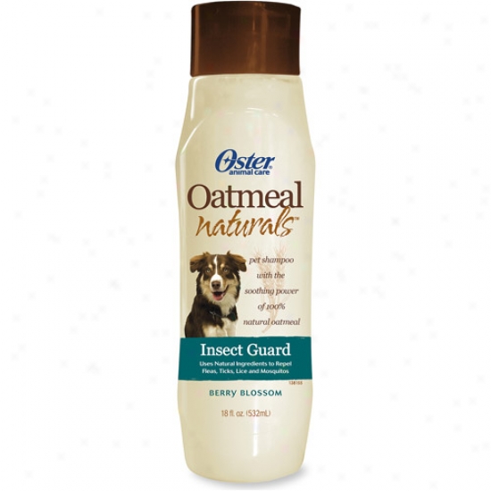 Oster Oatmeal Naturals Insect Guwrd Pet Shampoo, Berry Blossom, 18 Fl Oz