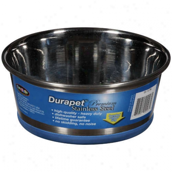 Ourpets Ss75pb 0.75 Pint Durapet Reward Stainless Steel Pet Bowl