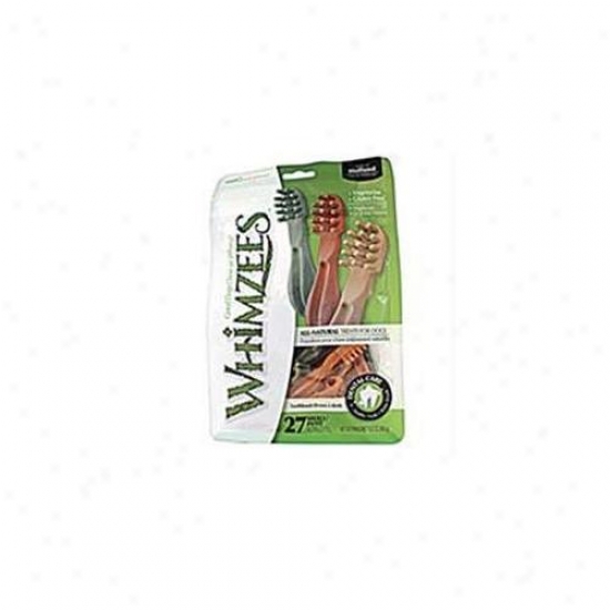 Paragon Pet Products Wz302 Paragon Fondling Products-whimzees Toothbursh Star- Assorted Small - 27 Piece