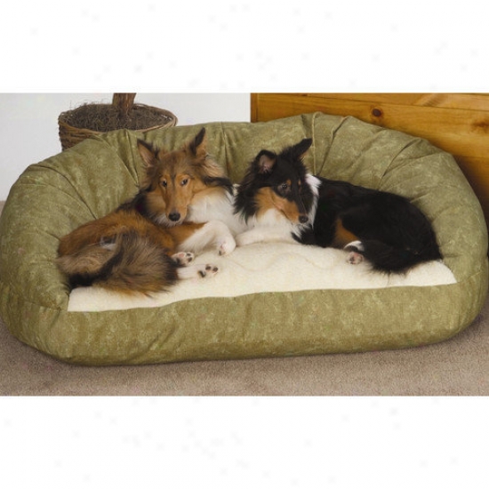 Paus Deluxe Support Dog Bed In Microfiber