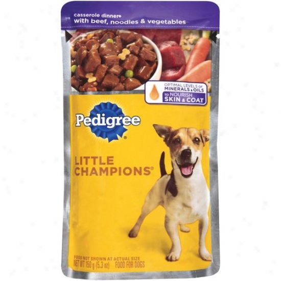 Pedigree Little Champions Dog Food, Casserole Dinner With Beef, Noodle & Vegetables Dog Food, 5.3 Oz