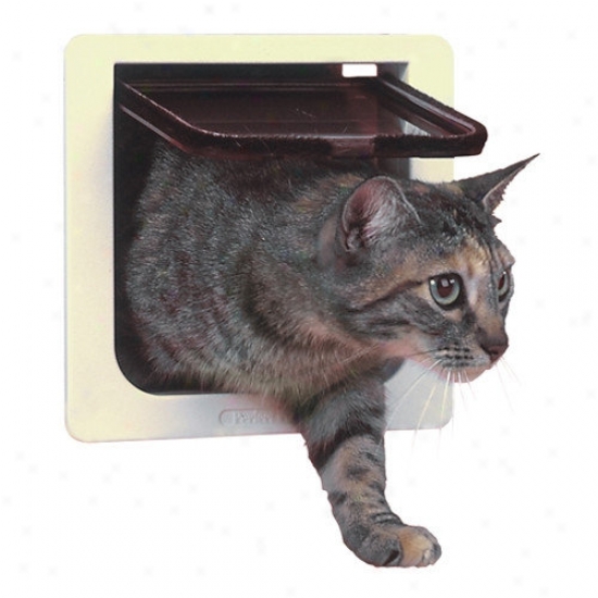 Perfect Pet By Ideal Cat Door Through  4 Way Lock Pet Door