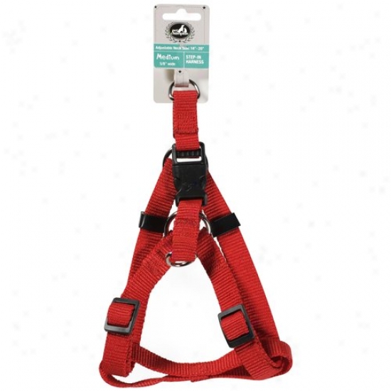 Pet Champion Red Step-in Medium 5/8 In Wide Pet Harness