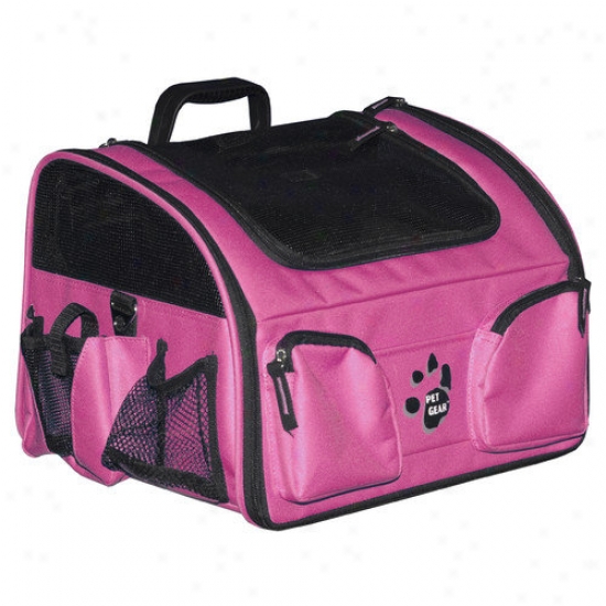 Pet Gear Bike Basket 3-in-1 Pet Carrier In Pink