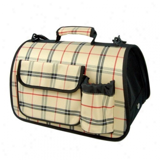 Pet Life Airline Approved Folding Casual Pet Carrirr