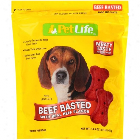 Pet Life Beef Basted Dog Biscuits, 14.5 Oz