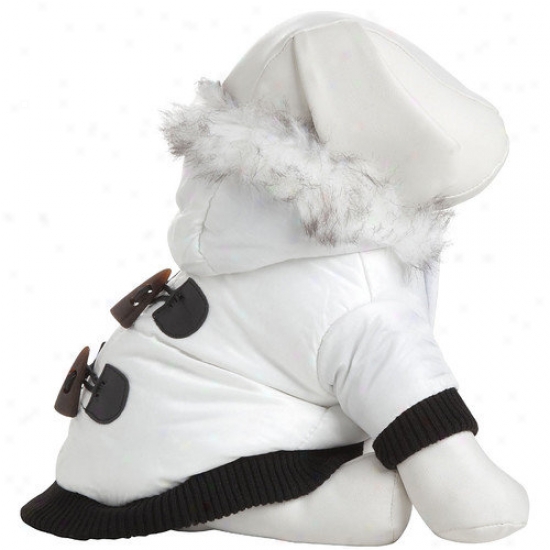 Pet Life Fashion Dog Parka With Hood In Winter White