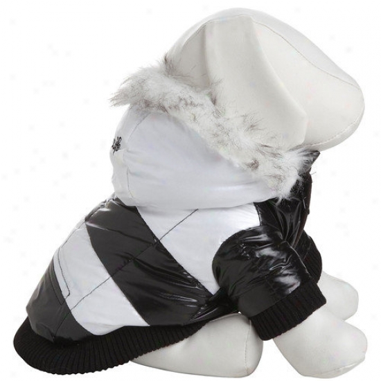 Pet Life Striped Fashion Dog Parka With Removeable Hood