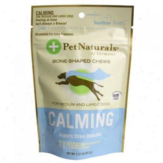 Pet Naturals Of Vermont Calming For Medium And Lzrge Dogs Chicken Liver 21 Soft Cheews