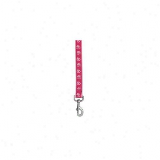 Pet Pals Za886 64 75 Two Tone Pawprint Lead 6 Ft X . 62 In Pink