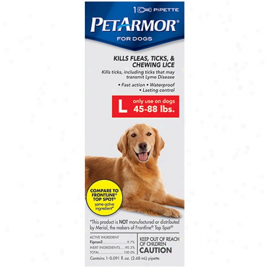 Petarmor Flea & Tick Protection For Dogs, 45-88 Pounds, 1 Month Supply