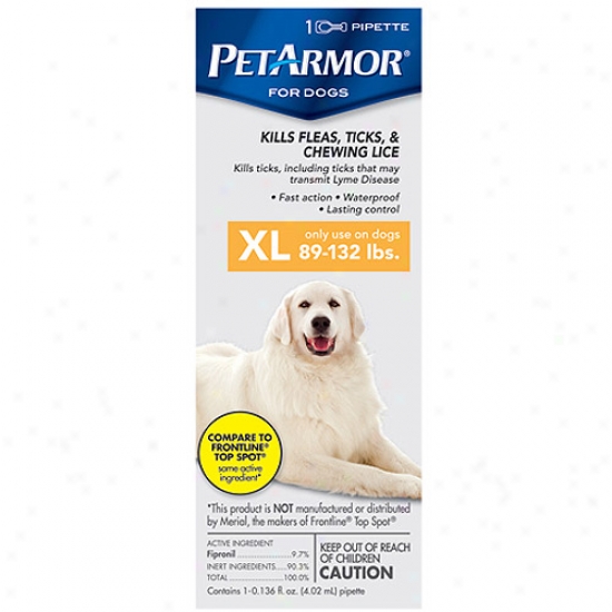 Petarmor Flea & Tico Protection For Dogs , 89-132 Pounds, 1 Month Supply