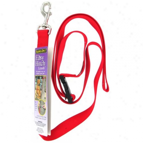 Petmate Aspen Pet 01144 6-foot X 1-inch The Easy Hitch Lead - Red