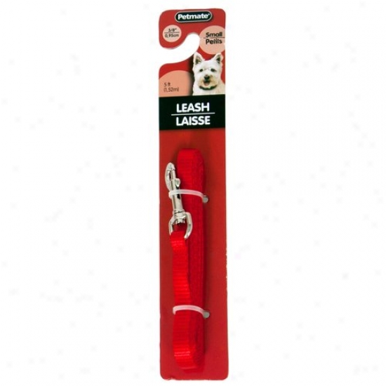 Petmate Aspen Pet 0327845 3/8-inch X 5-foot Lead Leash - Red