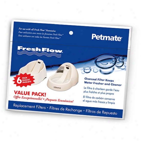 Petmate Ptm24898 Fresh Flow Replacement Filter 6 Count 8. 3 Inch X 0. 6 Inch X 6. 1 Inch