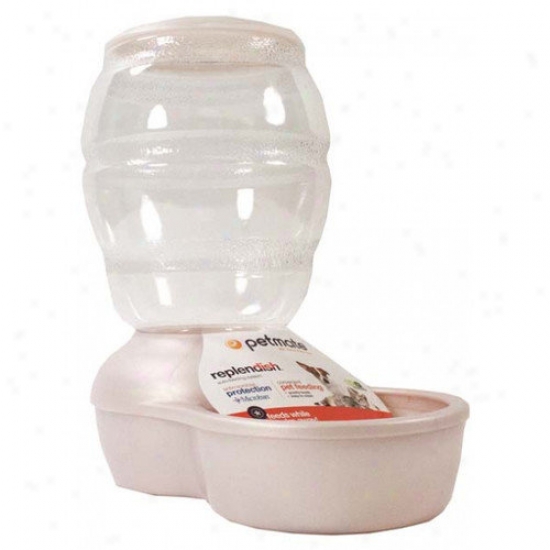 Petmate Replendish Pet Feeder With Microban In Pearl White