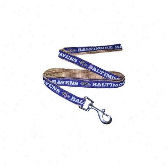 Pets First Brl-m Baltimore Ravens Nfl Dog Leash - Medium