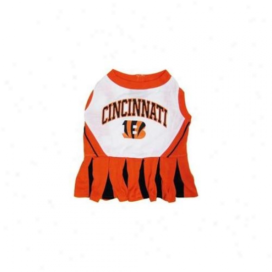 Pets First Cnbclo-sm Cincinnati Bengalq Nfl Dog Cheerleader Outfit - Small