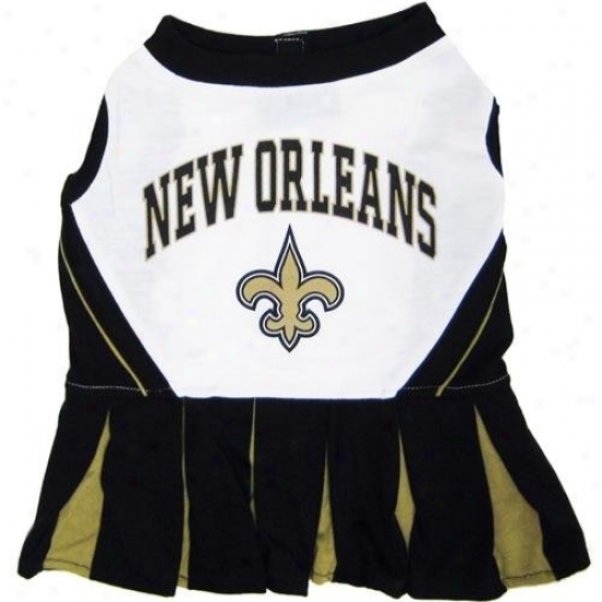 Pets First Nos-40072 New Orleans Saints Cheerlaeder Dog Dress Small