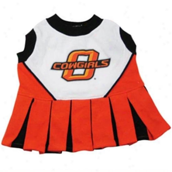 Pets First Oks-40072 Oklahoma State Cheerleader Dog Dress Medium