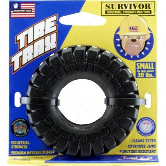 Petsport Usa 40001 3-in Tire Trax Dog Toy