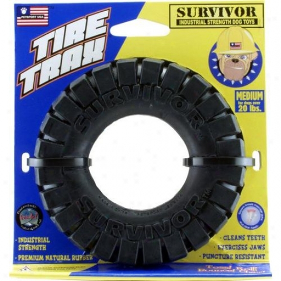 Petsport Usa 40002 4.5-in Tire Trax Dog Toy