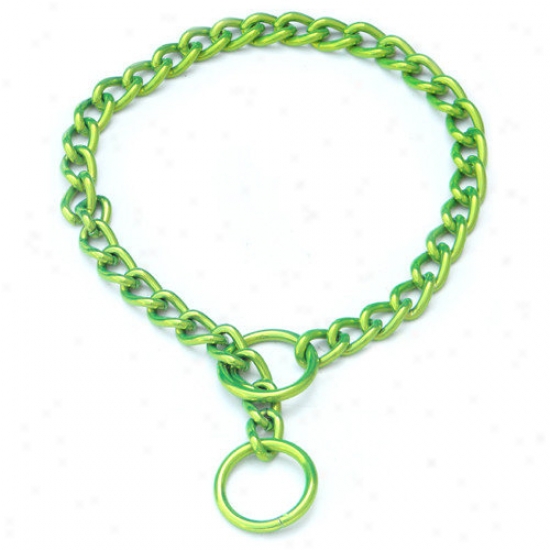 Platinum Pets Steel Coated Dog Collar In Corona Lime